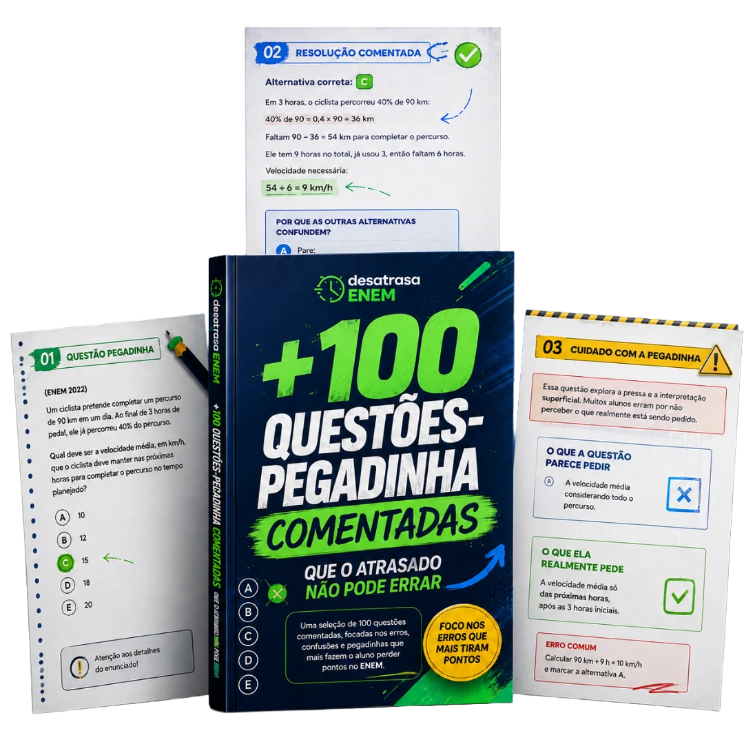 Mockup do bônus +100 Questões-Pegadinha Comentadas